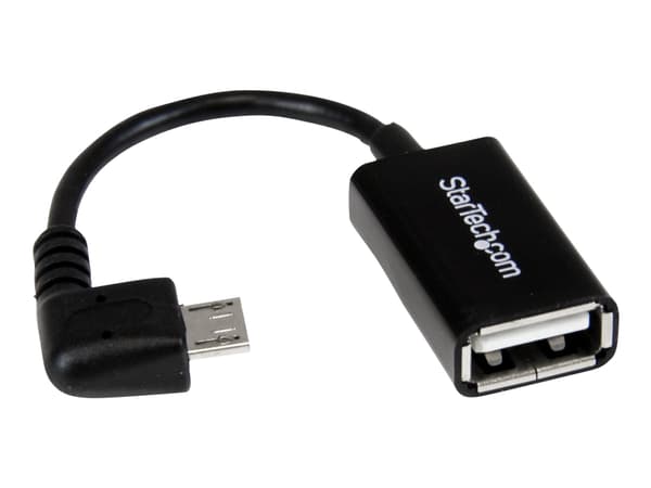 StarTech.com UUSBOTGRA USB-kabel 0,127 m USB 2.0 Micro-USB B USB A Sort