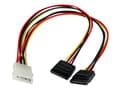 Miniatyrbilde 2 av 5: StarTech.com 12in LP4 to 2x SATA Power Y Cable Adapter - Molex to to Dual SATA Power Adapter Splitter - Strømadapter - 4-pin intern strøm (hann) til