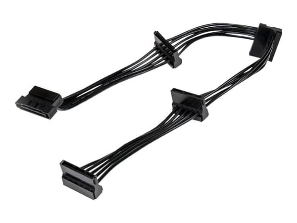 StarTech.com 15,7 tuuman (400 mm) SATA-virranjakajajakaja - M/F - 4x Serial ATA -virtakaapelin jakaja (PYO4SATA) - Strøm-jakaja - SATA strøm (han) ti