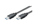 Miniatyrbild 3 av 5: M-CAB - USB-kabel - USB typ A (hane) till USB typ A (hane) - USB 3.0 - 1.8 m - svart