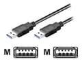 Miniatyrbild 1 av 5: M-CAB - USB-kabel - USB typ A (hane) till USB typ A (hane) - USB 3.0 - 1.8 m - svart