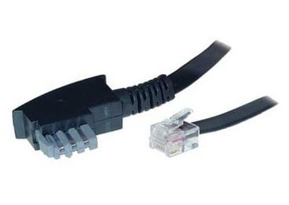 S-Conn 10m TAE-N - RJ12, 10 m, TAE-N, RJ12, Svart, Transparent, Hankoppling, Hankoppling