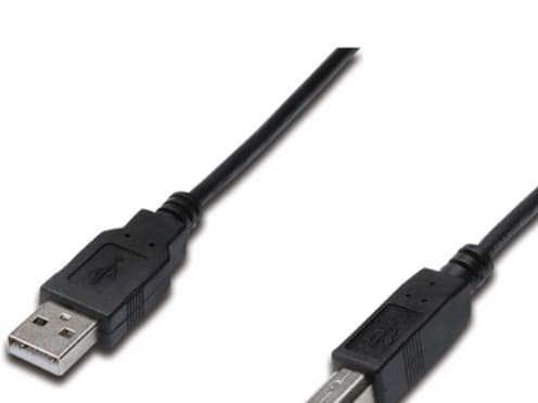 ASSMANN - USB-kabel - USB (hane) till USB typ B (hane) - USB 2.0 - 1.8 m - formpressad - svart