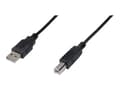Miniatyrbild 2 av 5: ASSMANN - USB-kabel - USB (hane) till USB typ B (hane) - USB 2.0 - 1.8 m - formpressad - svart