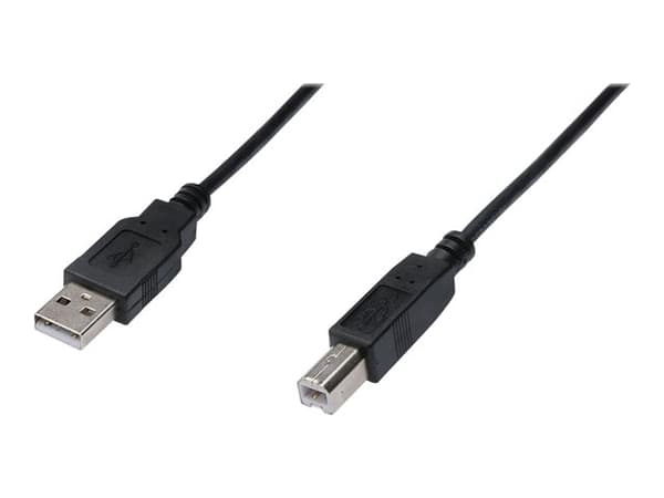 ASSMANN - USB-kabel - USB (hane) till USB typ B (hane) - USB 2.0 - 1.8 m - formpressad - svart