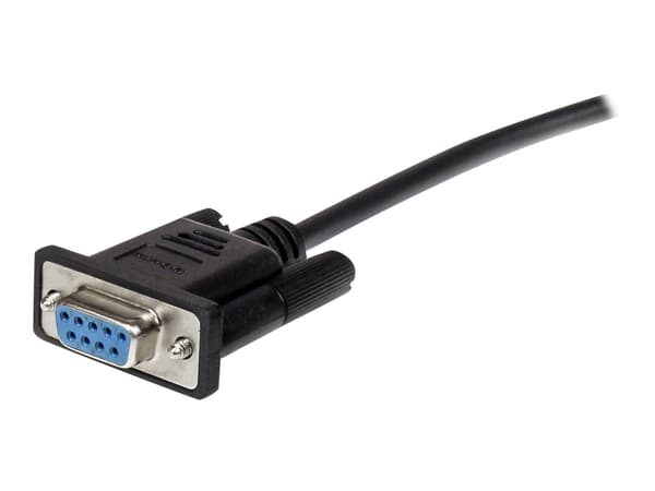StarTech.com 1m Black Straight Through DB9 RS232 Serial Cable - M/F (MXT1001MBK) - Seriellforlengelseskabel - DB-9 (hann) til DB-9 (hunn) - 1 m - sva