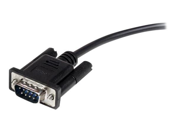 StarTech.com 1m Black Straight Through DB9 RS232 Serial Cable - M/F (MXT1001MBK) - Seriellforlengelseskabel - DB-9 (hann) til DB-9 (hunn) - 1 m - sva