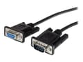 Miniatyrbilde 1 av 5: StarTech.com 1m Black Straight Through DB9 RS232 Serial Cable - M/F (MXT1001MBK) - Seriellforlengelseskabel - DB-9 (hann) til DB-9 (hunn) - 1 m - sva