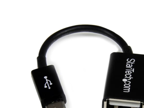 StarTech.com UUSBOTG USB-kabel 0,127 m USB 2.0 Micro-USB B USB A Sort