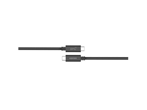 Kanex - USB-kabel - 24 pin USB-C (hane) till 24 pin USB-C (hane) - USB 3.0 - 5 A - 1 m - svart