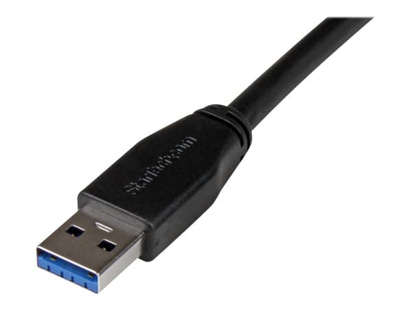 StarTech.com Aktiv USB 3.0 USB-A till USB-B-kabel - 10 m - USB-kabel - USB Type B (hane) till USB typ A (hane) - USB 3.0 - 10 m - formpressad - svart