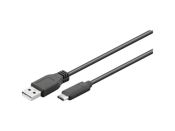 Goobay 55466, 1 m, USB C, USB A, USB 2.0, 0,48 Gbit/s, Svart
