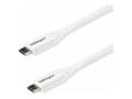 Miniatyrbild 2 av 5: StarTech.com USB C to USB C Cable - 6 ft / 2m - 5A PD - M/M - White - USB 2.0 - USB-IF Certified - USB Type C Cable - USB C Charging Cable (USB2C5C2M