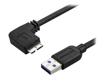 StarTech.com Smal Micro USB 3.0-kabel - vänstervinklad Micro USB - 1 m