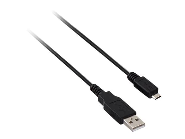 V7 - USB-kabel - USB (hane) till mikro-USB typ B (hane) - 1 m - svart