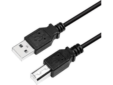 LogiLink CU0007B, 2 m, USB A, USB B, USB 2.0, 0,48 Gbit/s, Svart