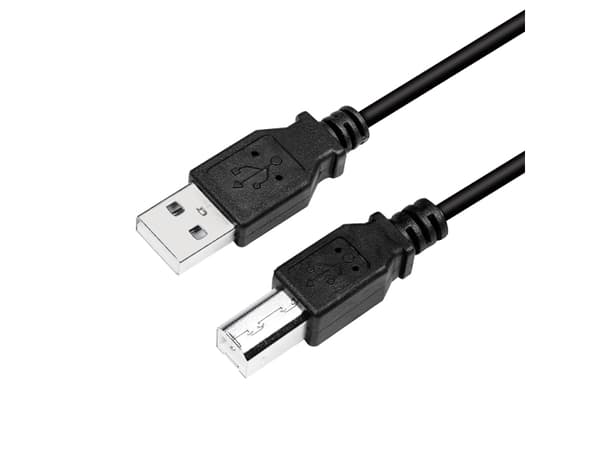 LogiLink CU0007B, 2 m, USB A, USB B, USB 2.0, 0,48 Gbit/s, Svart