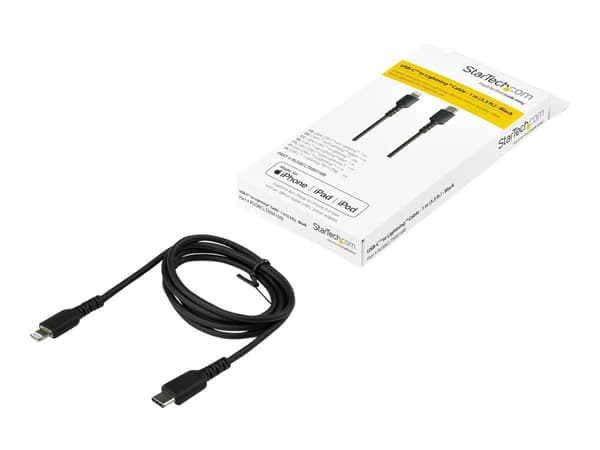 StarTech.com RUSBCLTMM1MB, Musta, USB C, Lightning, 1 m, Uros, Uros