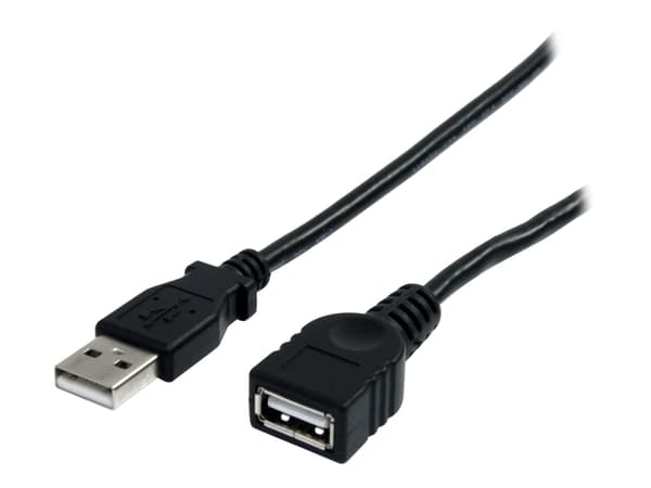 StarTech.com 3 m svart USB 2.0-förlängningskabel A till A – M/F