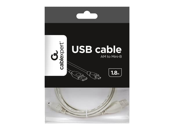 Gembird CC-USB2-AM5P-6 - USB-kabel - mini-USB typ B (hane) till USB (hane) - 1.8 m - formpressad - beige
