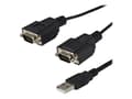 Miniatyrbilde 2 av 5: StarTech.com ICUSB2322F seriekabel Sort 2,1 m USB 2.0 A 2 x DB-9