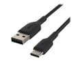Miniatyrbild 1 av 5: Belkin BoostCharge - USB-kabel - 24 pin USB-C (hane) till USB (hane) - 3 m - svart