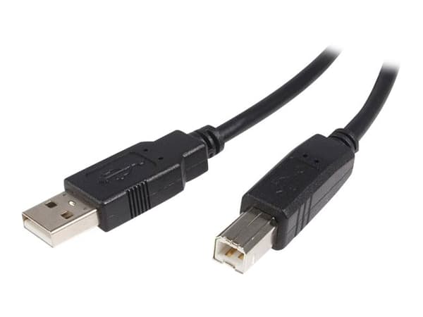 StarTech.com USB2HAB1M USB-kaapeli 1 m USB 2.0 USB A USB B Musta