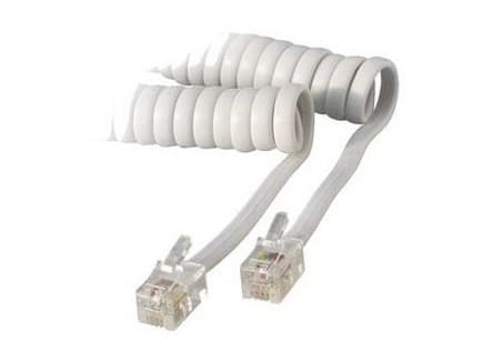 S-Conn 2m RJ10, 2 m, RJ10, RJ10, Transparent, Vit, Hankoppling, Hankoppling