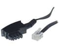 Miniatyrbild 2 av 2: S-Conn 10m TAE-F - RJ11, 10 m, TAE-F, RJ11, Svart, Transparent, Hankoppling, Hankoppling