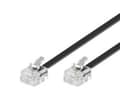 Miniatyrbild 5 av 5: Goobay 3m RJ-11 kabel, 3 m, RJ-11, RJ-11, RJ-11, Sort, Hanstik, Hanstik