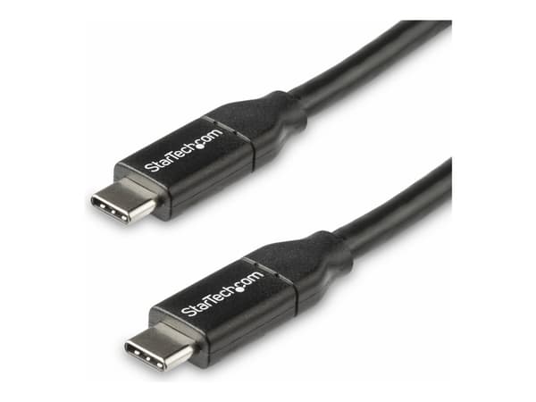 StarTech.com USB C to USB C Cable - 1.5 ft / 0.5m - 5A PD - White - USB 2.0 - USB-IF Certified - USB Type C Cable - USB C Charging Cable (USB2C5C50CM