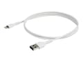 Miniatyrbild 1 av 5: StarTech.com 1m tålig vitt USB-A till Blixtkabel - Tungt, robust aramifiber USB typ A till Blixtladdare/synkron strömsladd - Apple MFi-certifierad iP