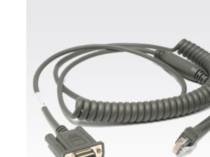 Zebra - Strömkabel / seriell kabel - DB-9 (hona) - 12 V - 2.74 m - lindad, tumskruvar - för Zebra VC80X