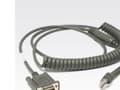 Miniatyrbild 4 av 4: Zebra - Strömkabel / seriell kabel - DB-9 (hona) - 12 V - 2.74 m - lindad, tumskruvar - för Zebra VC80X