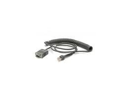 Zebra - Strömkabel / seriell kabel - DB-9 (hona) - 12 V - 2.74 m - lindad, tumskruvar - för Zebra VC80X