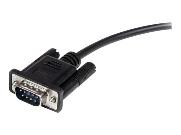 StarTech.com 3m Black Straight Through DB9 RS232 Serial Cable - DB9 RS232 Serial Extension Cable - Male to Female Cable (MXT1003MBK) - Seriellforleng