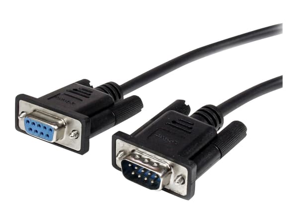 StarTech.com 3m Black Straight Through DB9 RS232 Serial Cable - DB9 RS232 Serial Extension Cable - Male to Female Cable (MXT1003MBK) - Seriellforleng