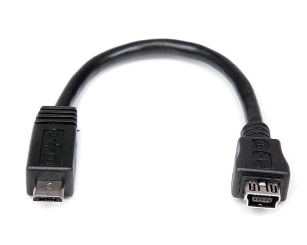 StarTech.com UUSBMUSBMF6 USB-kablar 0,15 m Mini-USB B Micro-USB A Svart