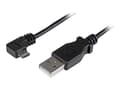 Miniatyrbild 1 av 5: StarTech.com Micro USB-kabel för laddning och synkning M/M - Högervinklad Micro USB - 0,25 mm² - 0,5 m