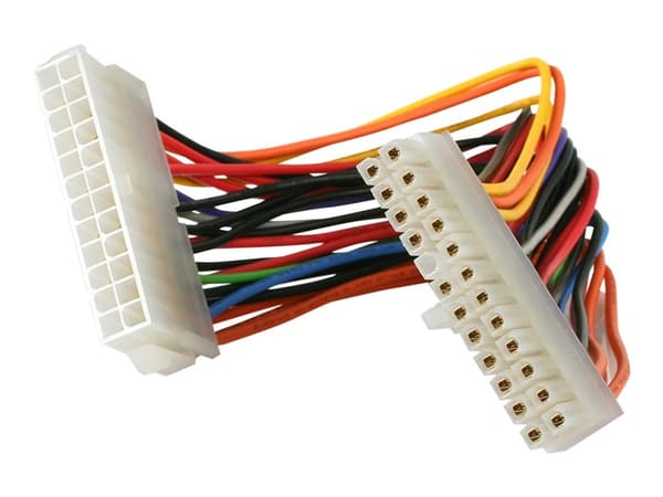 StarTech.com 8in 24 Pin ATX 2.01 Power Extension Cable - Power extension cable - 24 pin ATX (M) to 24 pin ATX (F) - 7.9 in - ATX24POWEXT - Strømforle
