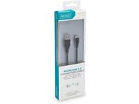 DIGITUS - USB-kaapeli - USB (uros) - Micro-USB Type B (uros) - USB 2.0 - 1,8 m - muotoiltu - musta