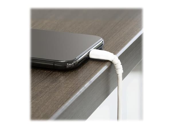 StarTech.com 2m tålig vitt USB-A till Blixtkabel - Tungt, robust aramifiber USB typ A till Blixtladdare/synkron strömsladd - Apple MFi-certifierad iP