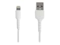 Miniatyrbild 5 av 5: StarTech.com 2m tålig vitt USB-A till Blixtkabel - Tungt, robust aramifiber USB typ A till Blixtladdare/synkron strömsladd - Apple MFi-certifierad iP