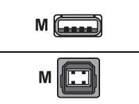 Zebra - USB-kabel - USB (hann) til USB-type B (hann) - 1.8 m - for Zebra GX420; GK Series GK420; GX Series GX430; LP 2824, 2844; TLP 2824, 2844, 3842