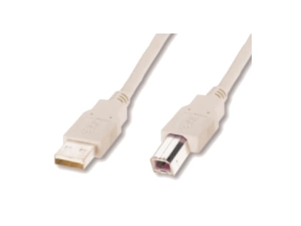 M-CAB - USB-kabel - USB (hane) till USB typ B (hane) - USB 2.0 - 5 m - formpressad - grå
