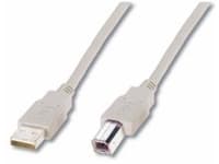 M-CAB - USB-kabel - USB (hane) till USB typ B (hane) - USB 2.0 - 5 m - formpressad - grå