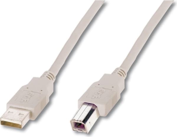 M-CAB - USB-kabel - USB (hane) till USB typ B (hane) - USB 2.0 - 5 m - formpressad - grå
