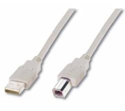 M-CAB - USB-kabel - USB (hane) till USB typ B (hane) - USB 2.0 - 5 m - formpressad - grå