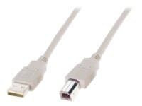 M-CAB - USB-kabel - USB (hane) till USB typ B (hane) - USB 2.0 - 5 m - formpressad - grå