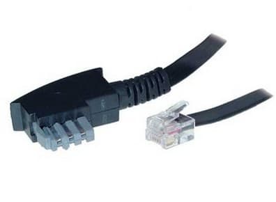 S-Conn 6m TAE-N - RJ12, 6 m, TAE-N, RJ12, Svart, Transparent, Hankoppling, Hankoppling